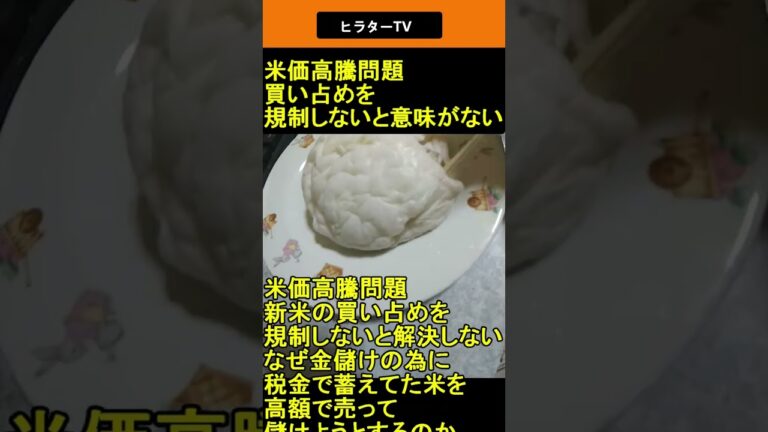 米価高騰問題 新米の買い占めを規制しないと解決しない 2025.06.13 ヒラターTV ショート #shorts