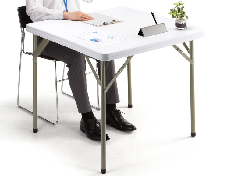 「サンワ、組み立ていらずの折りたたみテーブル登場！」