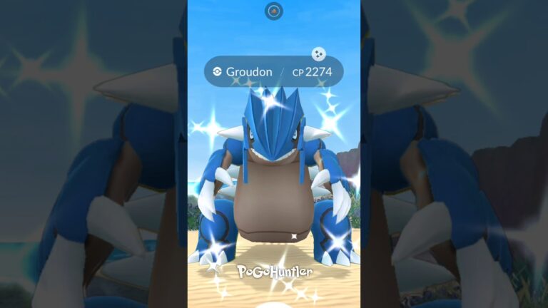 When I caught Shiny Groudon at last moment….. 😳 Pokemon go