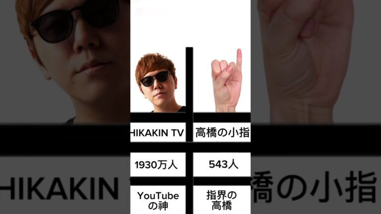 HIKAKIN TV VS高橋の小指 #呪術廻戦 #アニメ #anime #アニソン #チェンソーマン #hikakin #hikakintv #はじまりの曲 #スイッチ2 #比較