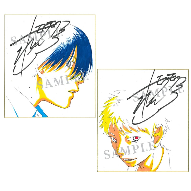 直筆イラスト色紙