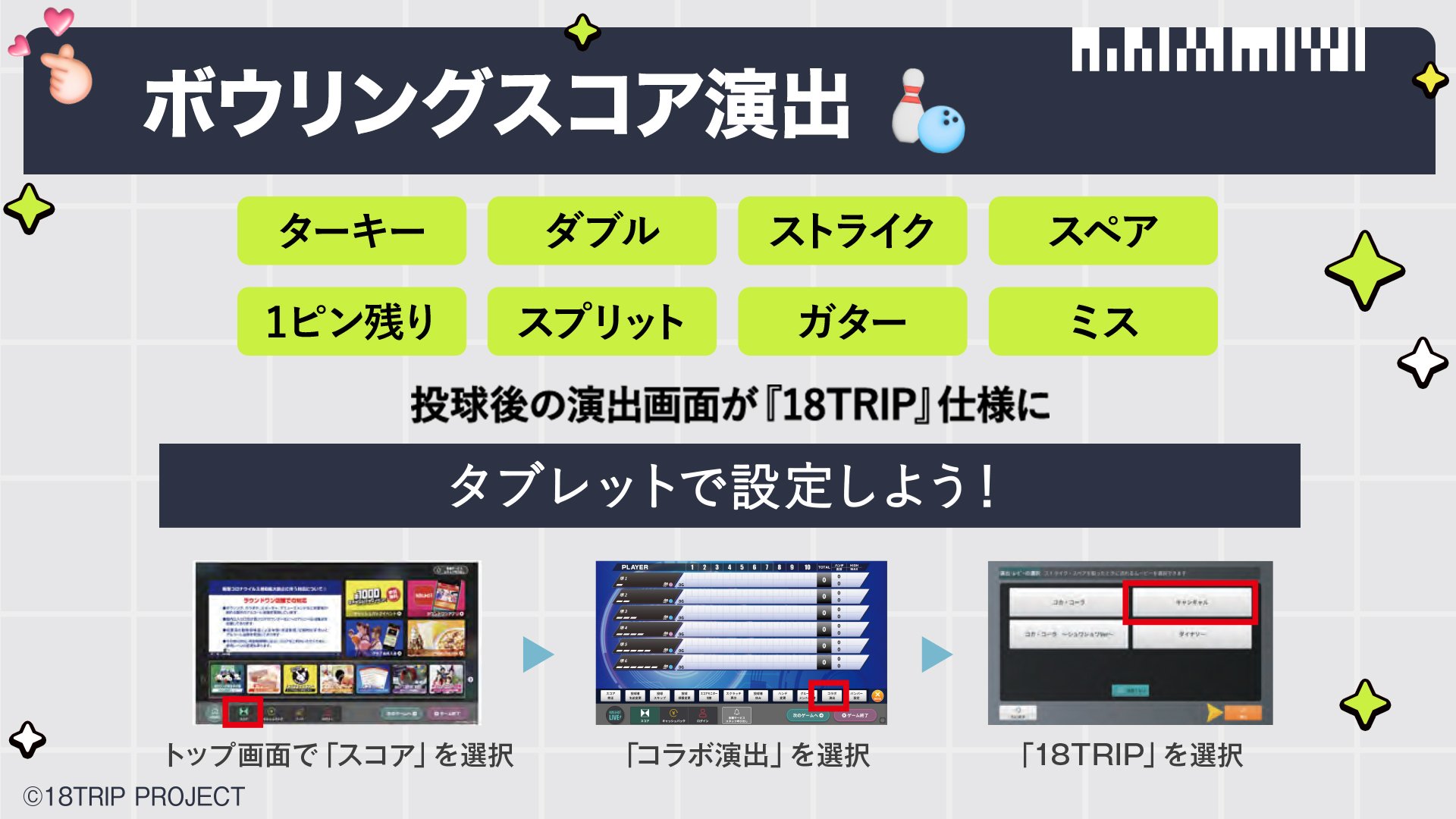「エイトリ×ラウンドワン」コラボキャンペーン ボウリングスコア演出
