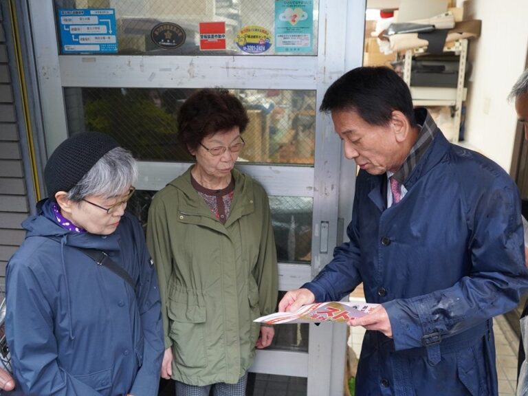 「杉監、浅草で詐欺対策へ戸別訪問」