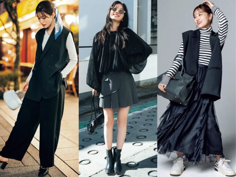 「全身黒コーデ33選！軽やかな抜け感の秘訣」