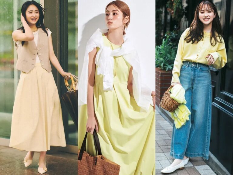 「イエロースカート・ワンピの最旬コーデ42選」