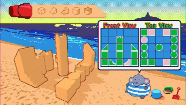 「砂のお城パズル『Elfie』登場！まんまるゾウと海辺で遊ぼう」