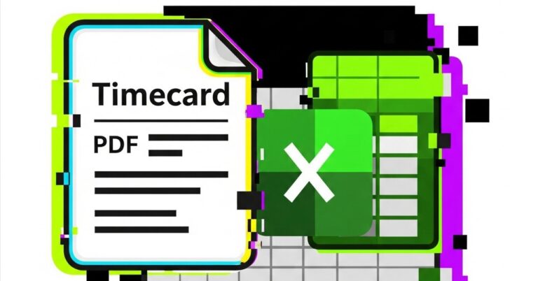 タイムカードPDFからExcelへの自動変換ツールTWLV32