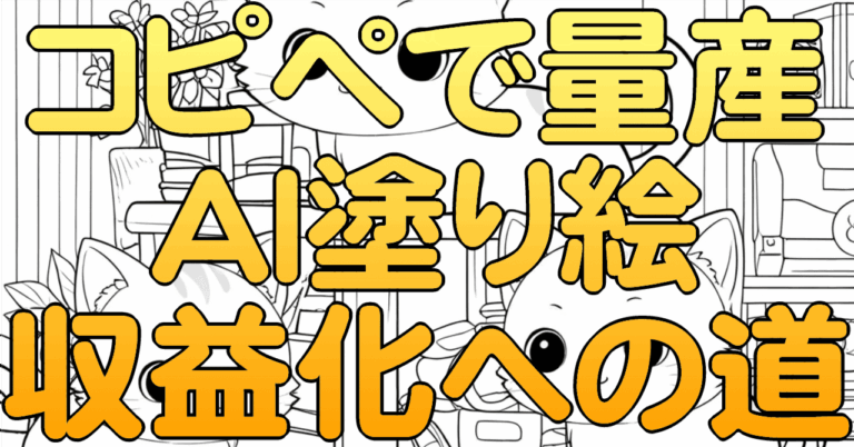 衝撃の事実！未経験からAI塗り絵だけで月収30万円を稼ぎ出す秘密の効率ロードマップ。ヌリエル@AI塗り絵ビジネス