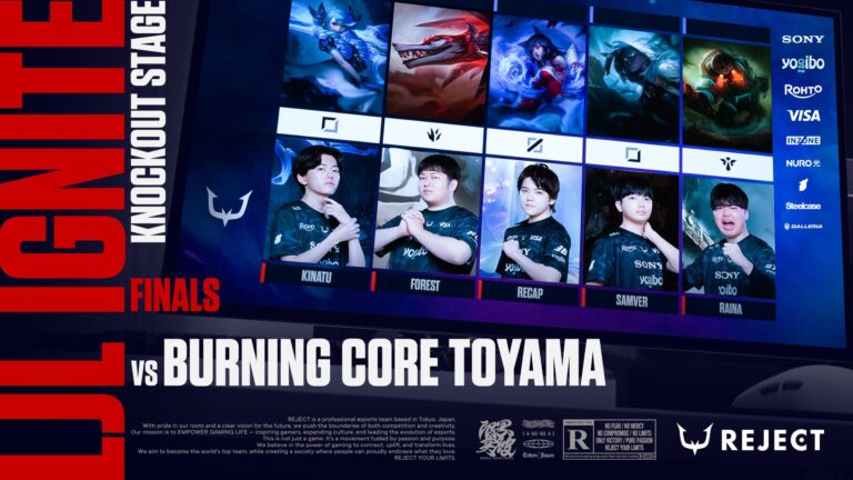 「REJECT」LoL部門、LJL 2025決勝進出！