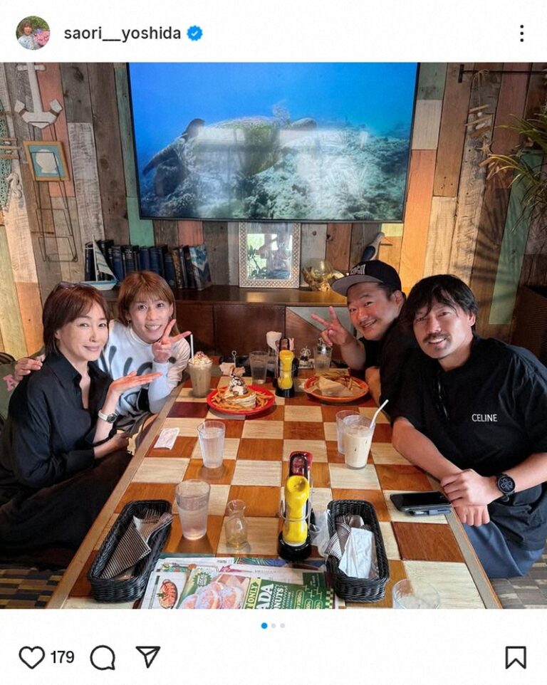 吉田沙保里と高島礼子、ゴルフ後の驚きの相席！