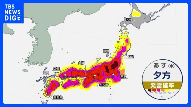「明日も猛暑＆ゲリラ雷雨予報」