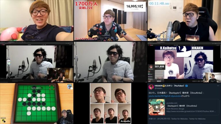 HIKAKINさんがBad Apple!!に触れた動画を集めてみた