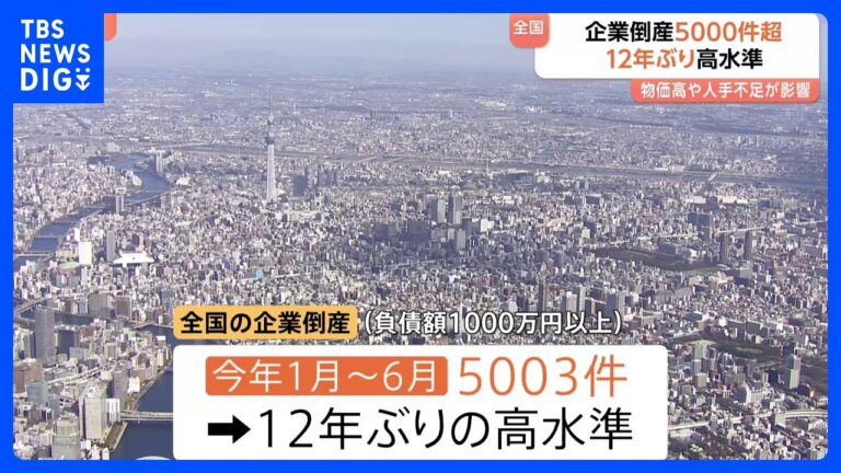 「2025年上半期企業倒産5000件超」
