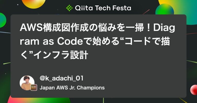 AWS構成図作成の悩みを一掃！Diagram as Codeで始める“コードで描く”インフラ設計 #生成AI – Qiita