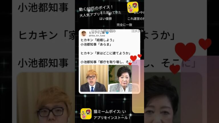 ヒカキン[結婚しよう] 小池都知事あらま  ヒカキン家はどこに建てようか  小池都知事都庁を取り壊しそこに