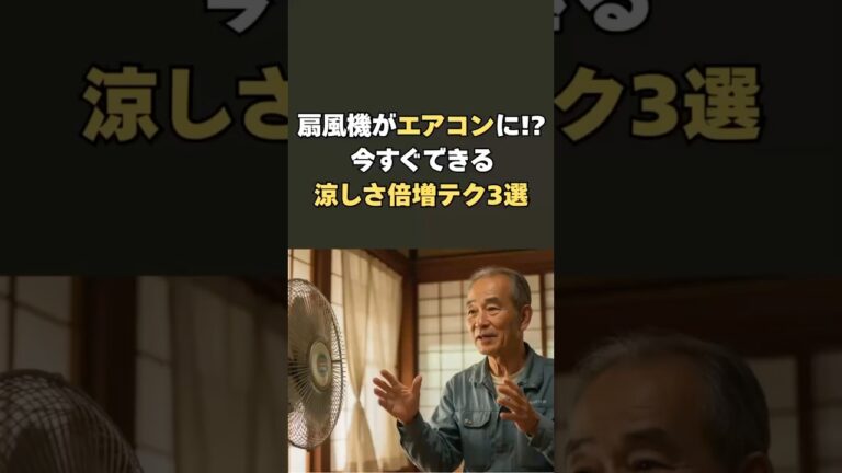 扇風機で涼しさ倍増！驚きの節約術！