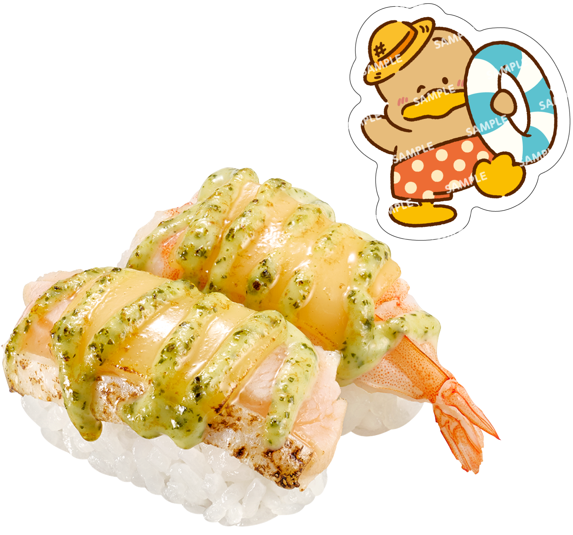 炙りえびバジル・サーモンバジル