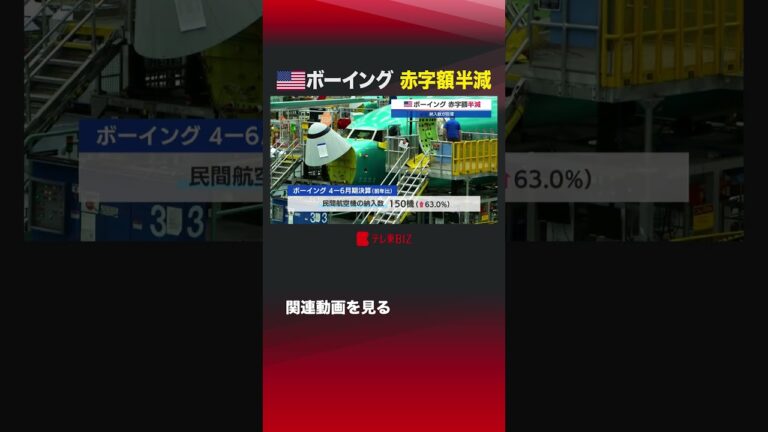 ボーイング、赤字半減の朗報！新型機は来年延期 #ボーイング #決算
