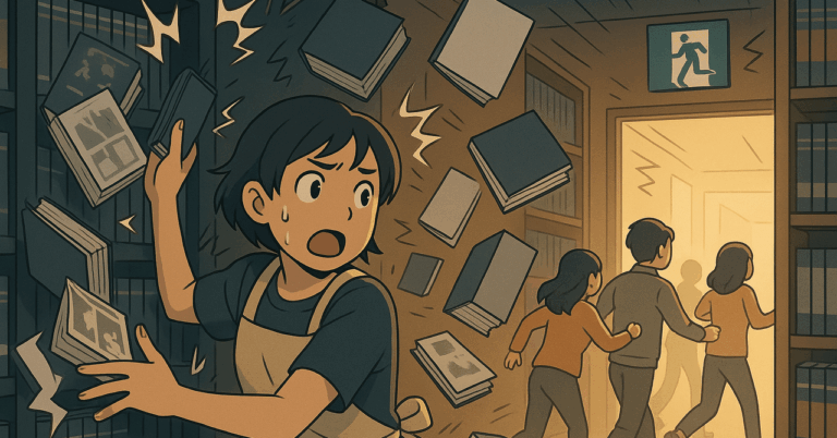 地震でマンガ降り出し、経理に転職！