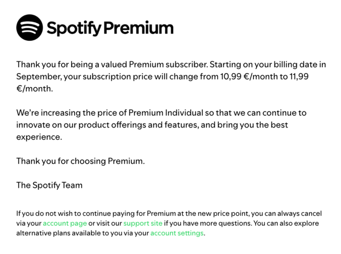 Spotify、プレミアムプラン値上げ！驚きの新料金とは？