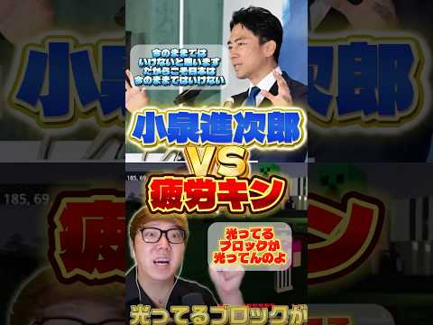 [矛盾の戦い]小泉進次郎vs疲労キン#ヒカキン #おすすめ #面白い #豆知識 #雑学 #shorts