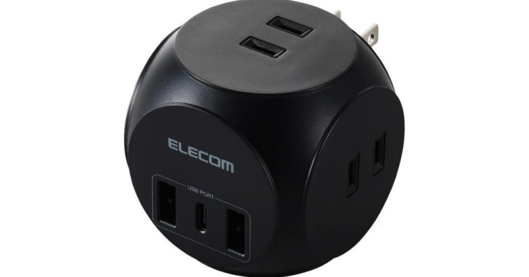 「手のひらサイズで6台同時充電！」エレコムの折りたたみUSBタップ登場！